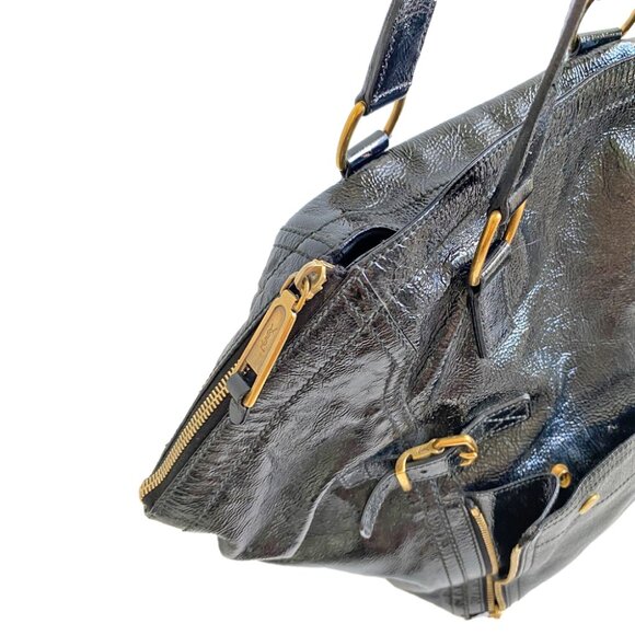 Yves Saint Laurent Downtown Tote Patent Leather Top Handle Bag - Picture 6 of 9